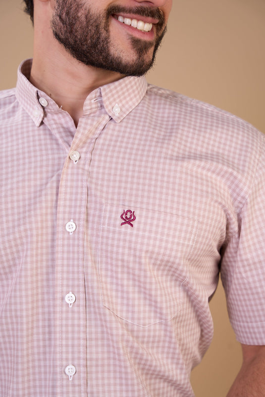 Translation missing: en.Camisa Masculina MC Xadrez Ox Horns Ref 9040