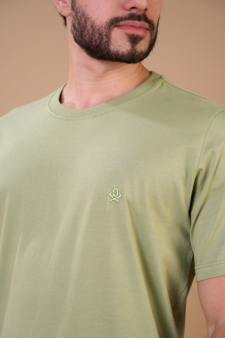 Translation missing: en.Camiseta Basic Masculina Oliva Ox Horns Ref 8046