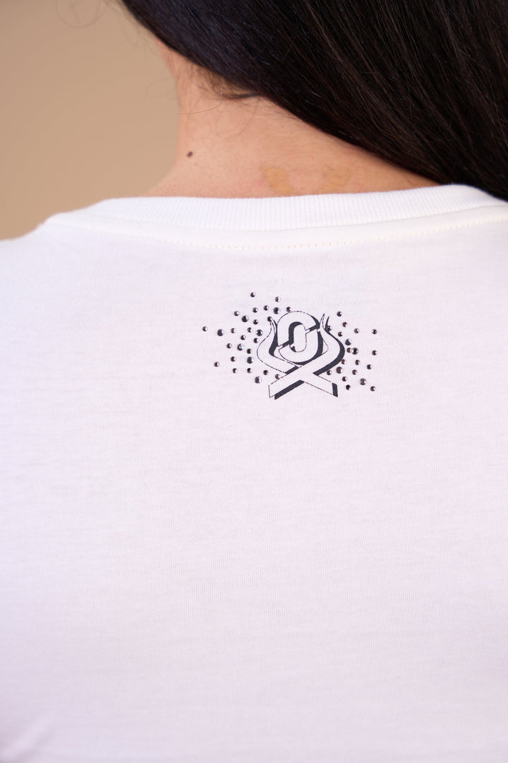 Translation missing: en.T-shirt Feminina  Extraordinary Life Off White Ox Horns Ref 6590