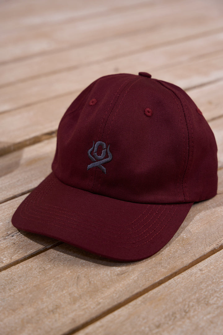 Translation missing: en.BONÉ DAD HAT BURGUNDY OX HORNS