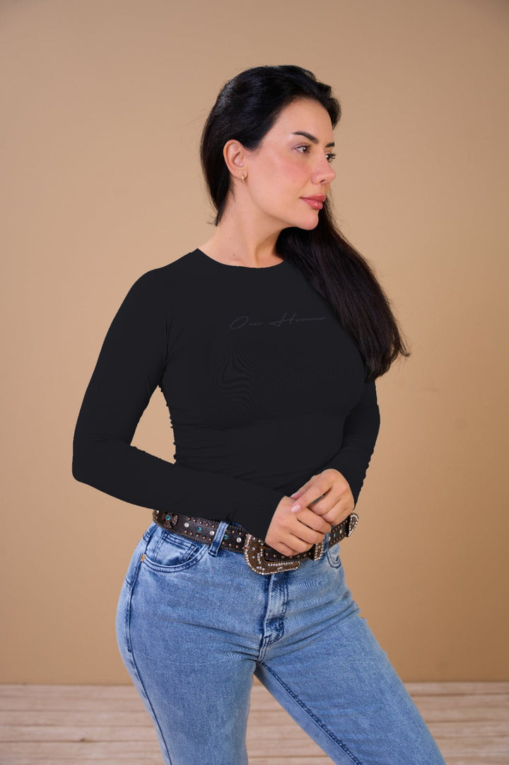 Translation missing: en.Camiseta Feminina Térmica UV+ Preto